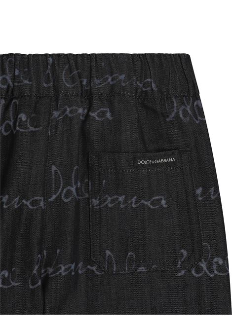 Bermuda In Denim Blu Con Logo Dolce&Gabbana DOLCE & GABBANA KIDS | L13Q60-LDC87S9000